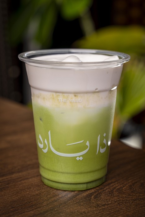 Salted vanilla foam matcha 